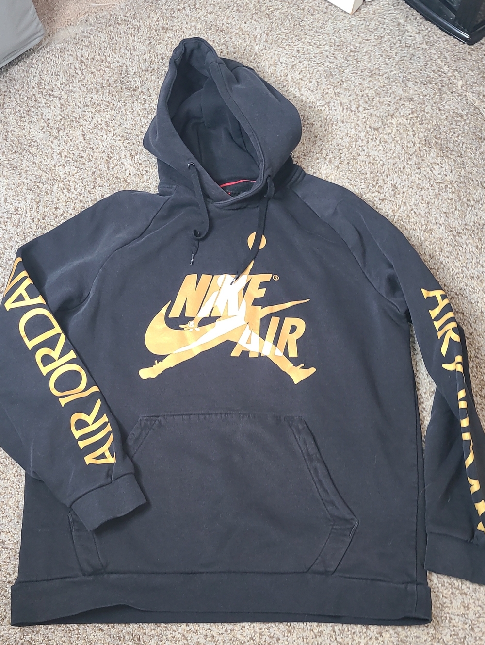 Jordan Men’s Black Hoodie with Gold Graphics